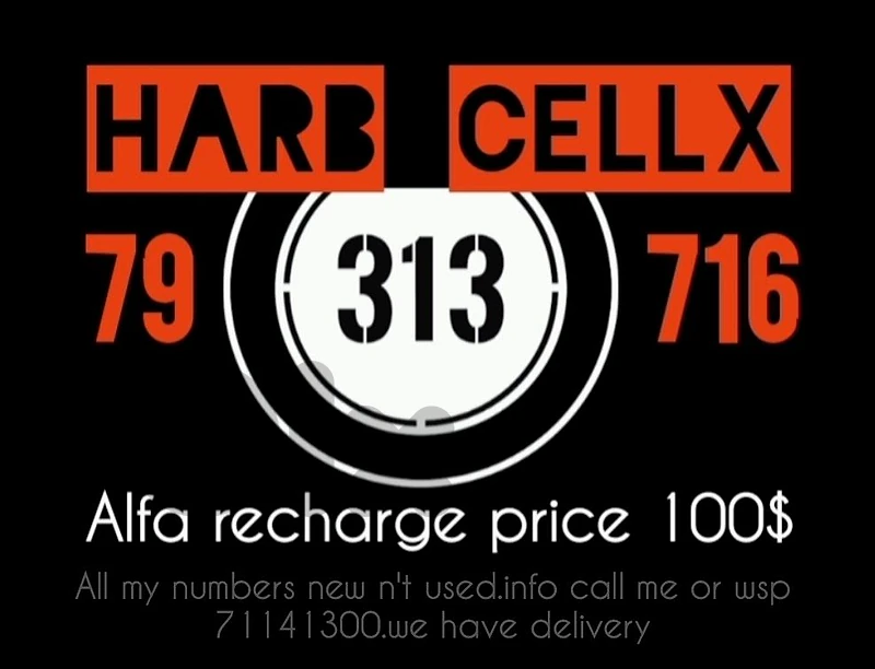 313,Special Number & price Alfa recharge مميز ألفا تشريج والسعر كذالك
