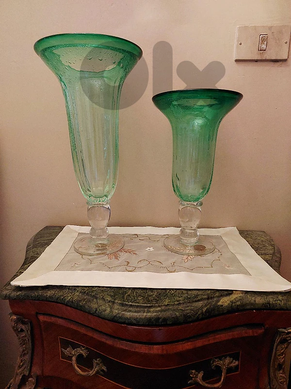 Murano Glass Vases - فازين زجاج