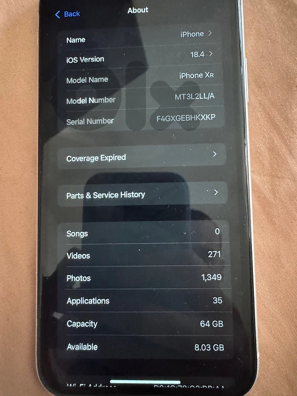 IPhone XR not repaired or changed anything 64gb 78 battery health