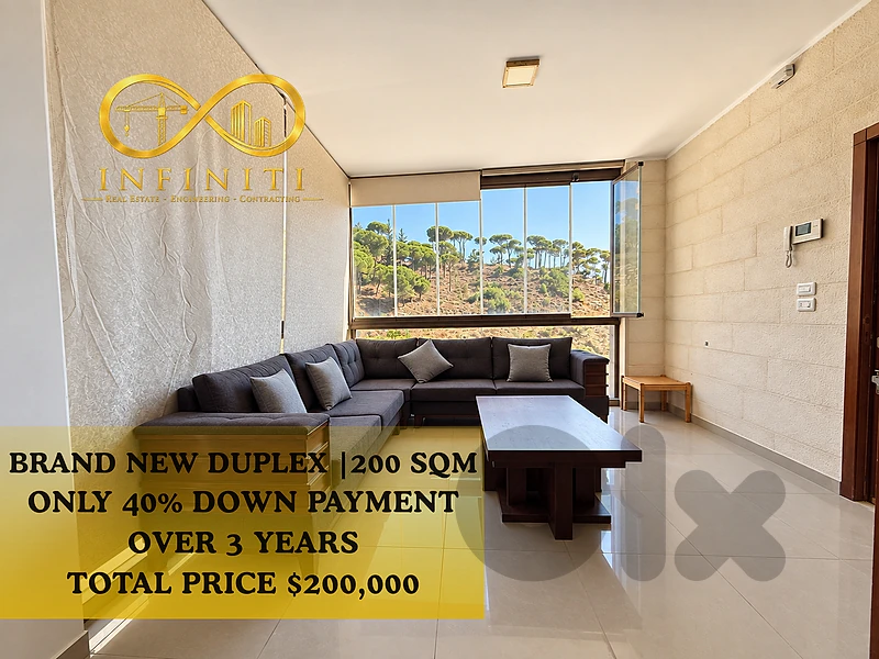 Brand New 200 SQM Duplex in Aley - Ain Jdedeh | 3-Year Payment Plan