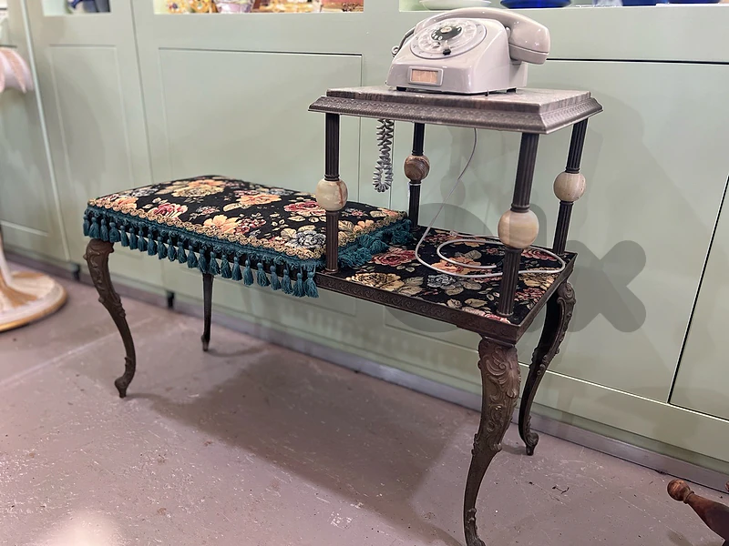 antique phone holder