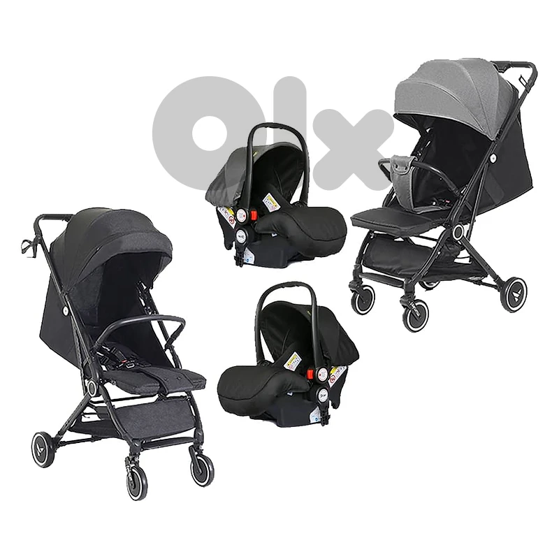 Compact Travel Baby Stroller & Sleep Shade with Baby Car Seat - عربة