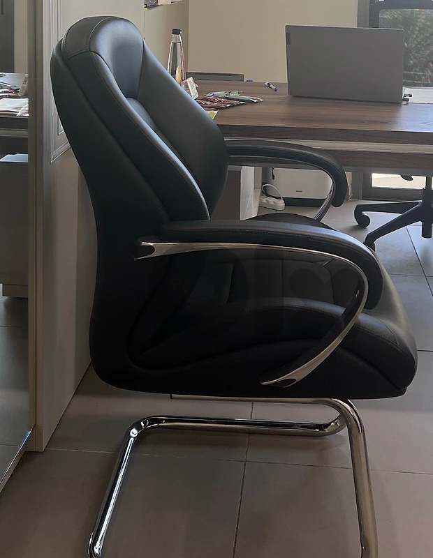 Premium Black Leather Office set -like new