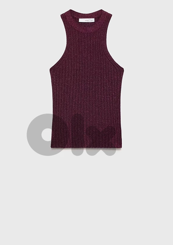 top maille lurex bordeaux