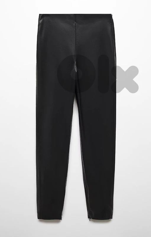legging en cuir noir