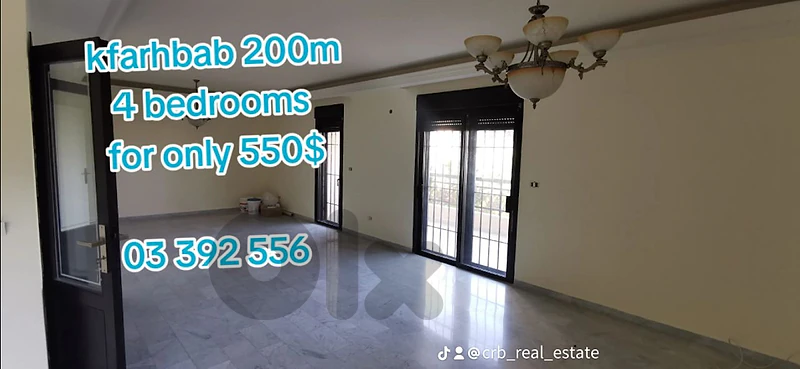 Kfarhbab  240m 4 bed 3 wc hiper hot deal just 550$ كفرحباب غزير