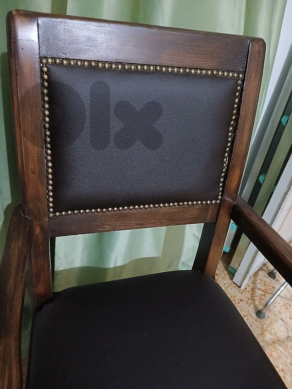 3 wooden chairs