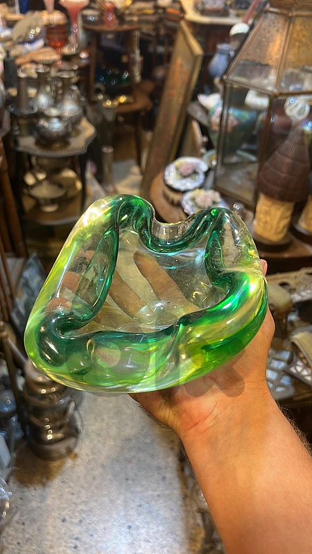 Ashtray murano italy منفضة مورانو ايطالية لون مميز جداا سعر لقطة