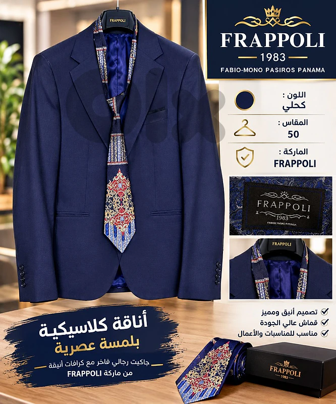 جاكيت رسمي ماركة FRAPOLLI قياس 50 بسعر 40$ صناعة تركية