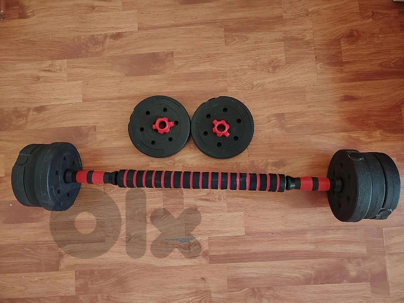 Adjustable Barbell/Dumbbell Weight Set – Vinyl Plates
