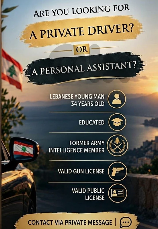 I'm a Lebanese personal assistant looking for a job