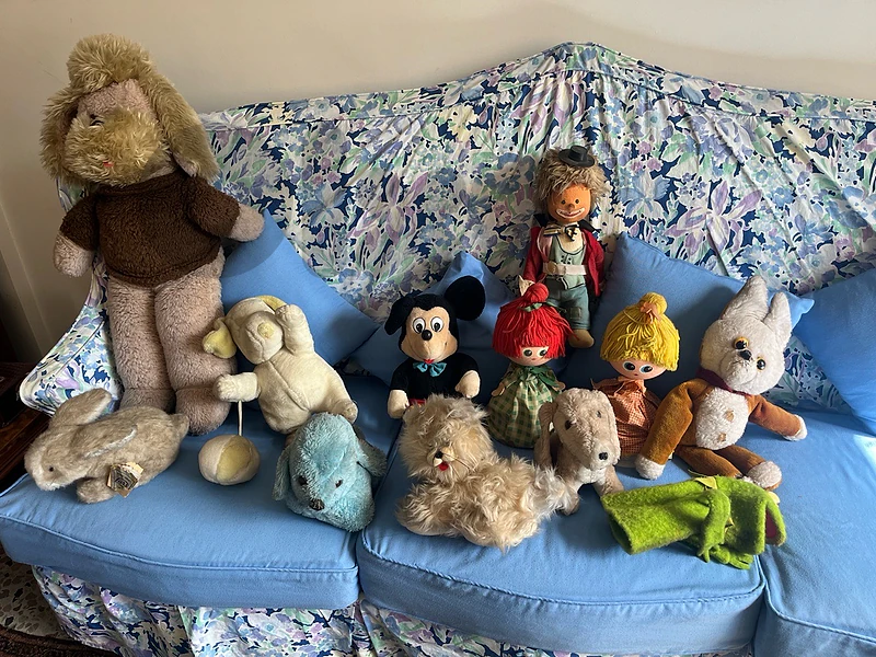 Vintage Plush Toys, Hand Puppet & Retro Plastic-Body Dolls Collection