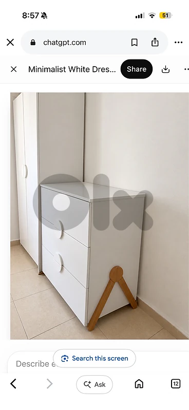 baby bed and wardrobe drawers for sale