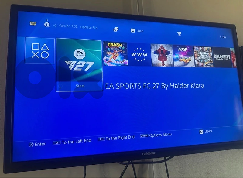 ps4 slim معدلة مع FC 27 مع 12 لعبة