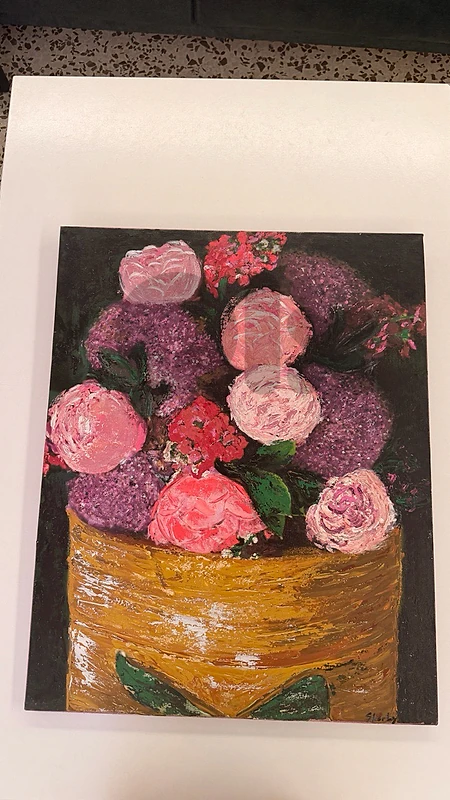 hand painted art piece