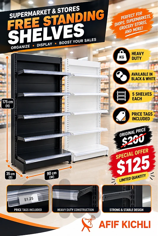 Shelves for Supermarket, Stores & Pharmacies Shelves for Supermarket, Stores & Pharmacies