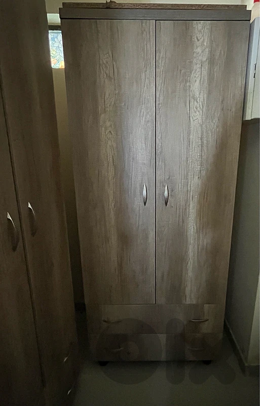 2 wood armoires