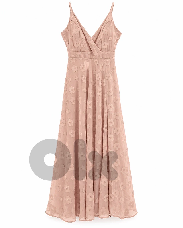 blush pink floral maxi dress