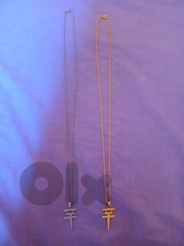 gold and silver tokio hotel necklace