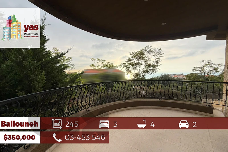 Ballouneh 245m2 | 40m2 Terrace | New | Prime Location | View | TYT