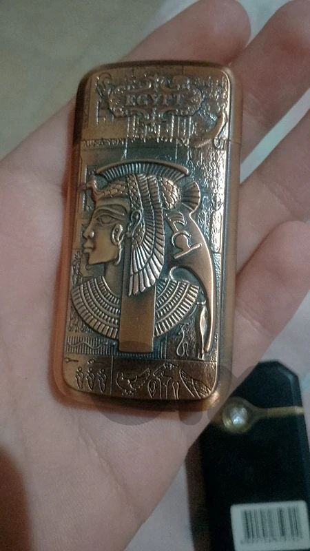 ancient egypt lighter + jack daniels whiskey bottle
