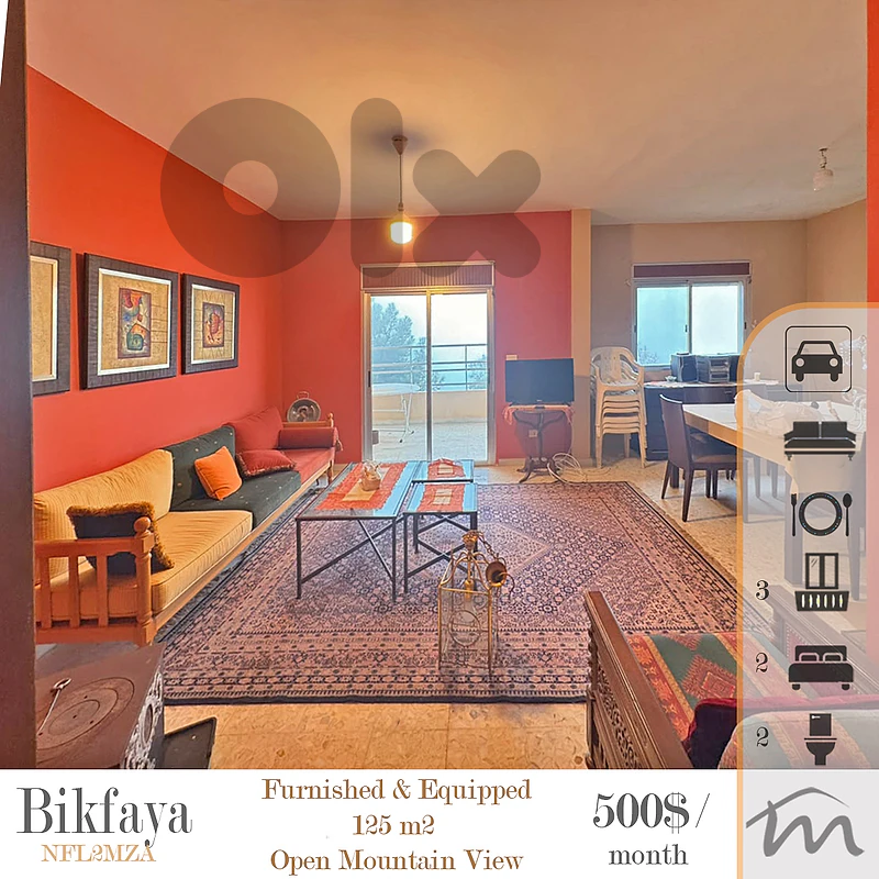 Bikfaya | Charming Mountains Escape | Furnished 2 Bedrooms Apartment