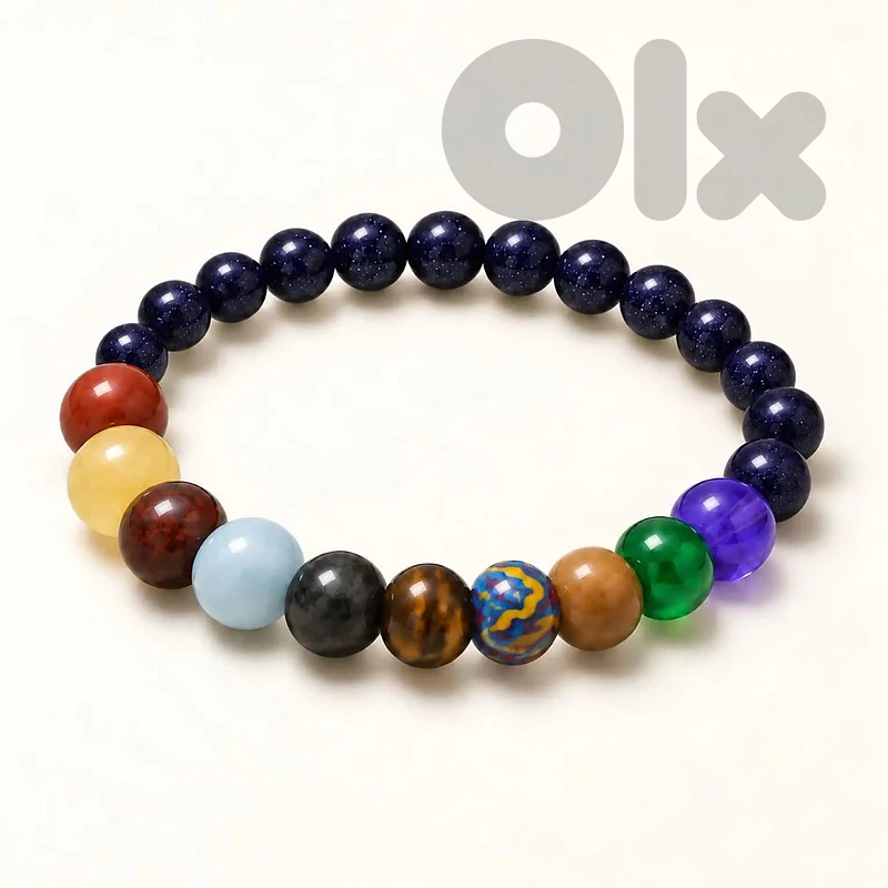 Men’s Solar System Multicolor Beaded Bracelet