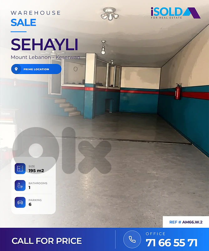 Prime location warehouse for Sale in Shaileh