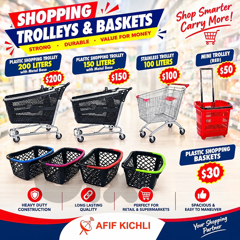 Trolleys-Baskets for Supermarket-Buildings