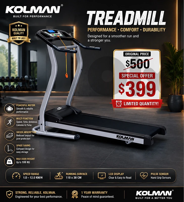 Kolman Treadmill-2HP