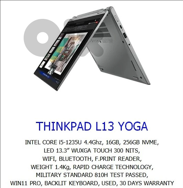 Thinkpad L13 yoga - high specs! few left!