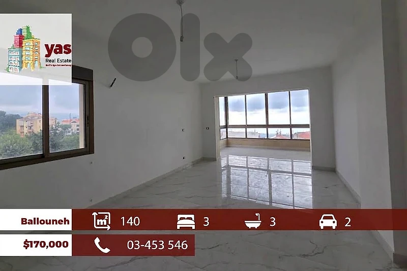 Ballouneh 140m2 | New | Prime Location | Panoramic View | Luxury | TO