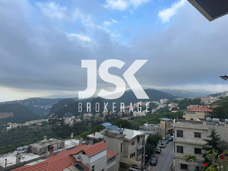 L22806 Apartment With Open Mountain & Sea View For Sale in Broumana