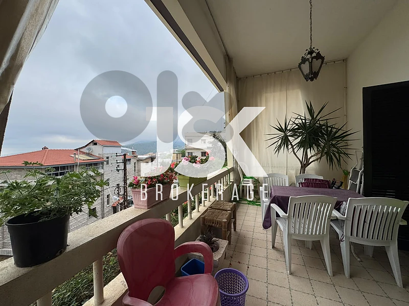 L22813 Apartment With Open View & Terrace For Sale in Broumana