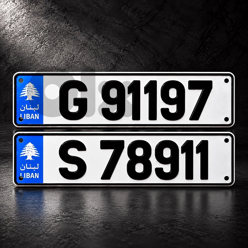 5 digits car number plate