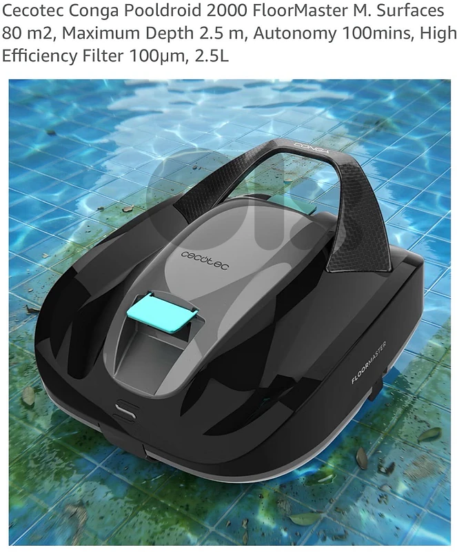 Cecotec Conga Pooldroid 2000 FloorMaster–Automatic Pool Cleaning Robot
