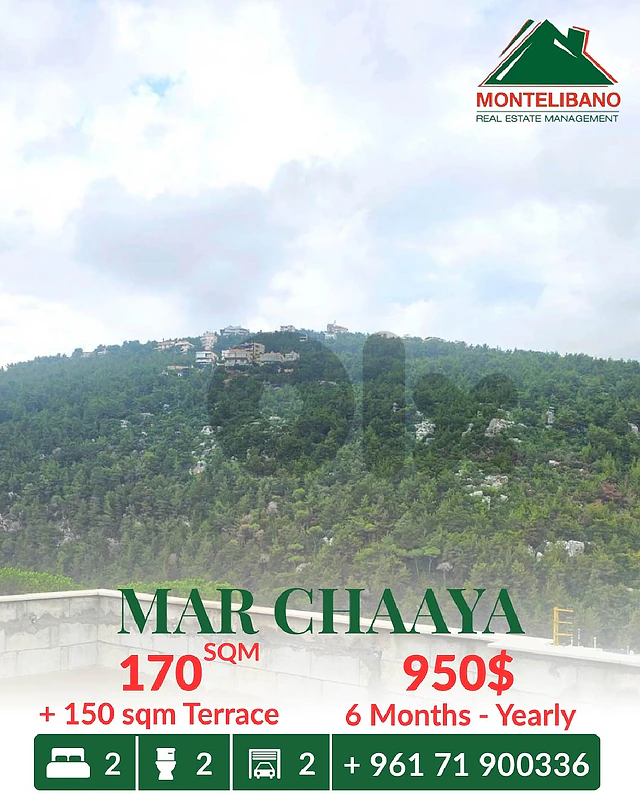 170 sqm Apartment For Rent in Mar Chaaya مار شعيا with 150 sqm Terrace