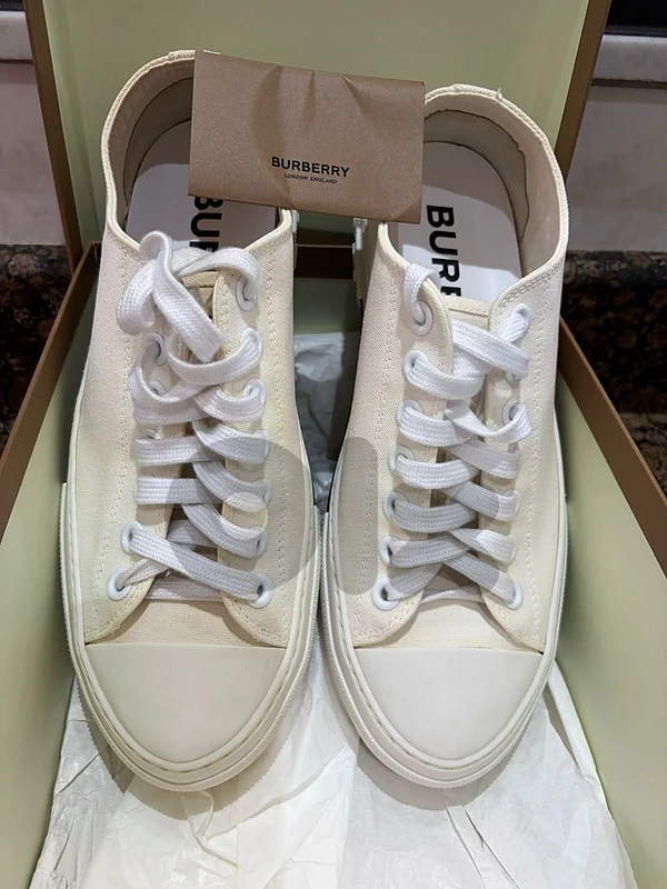 Burberry Canvas Sneakers – Brand New