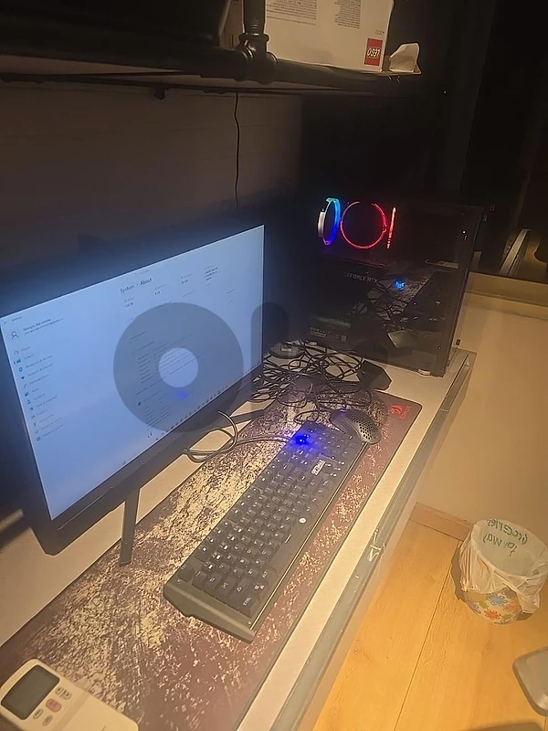 gaming pc,monitor,mouse and keyboard