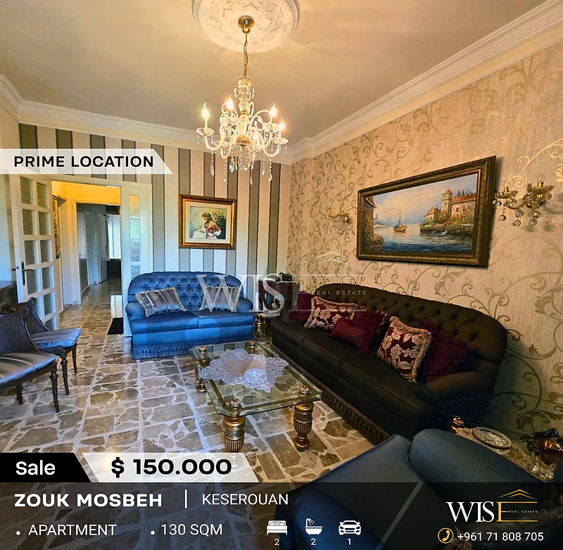 🏡 130 SQM Apartment for SALE in Zouk Mosbeh!