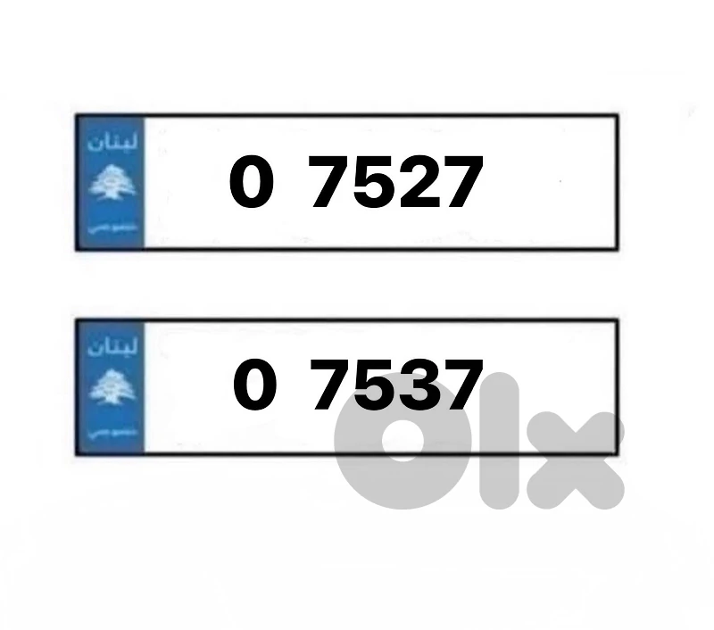Special car plate for sale both for 10,000$