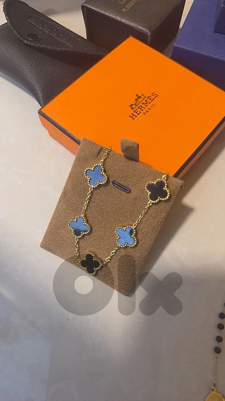 gold plated and black jewelry set