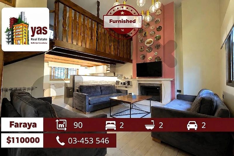 Faraya 90m2 | Chalet Duplex | Decorated | Furnished | View | DA |