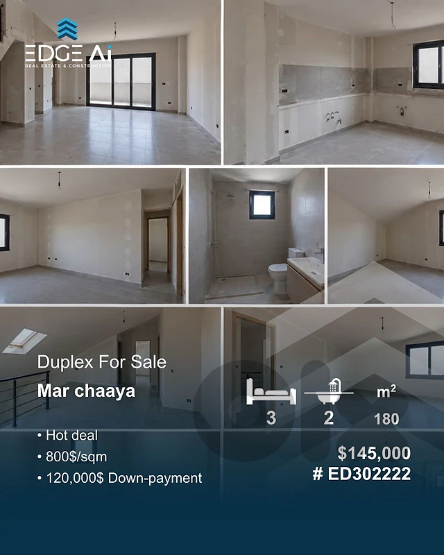 Brand New Duplex for Sale | Mar Chaaya

Ref: #ED302222