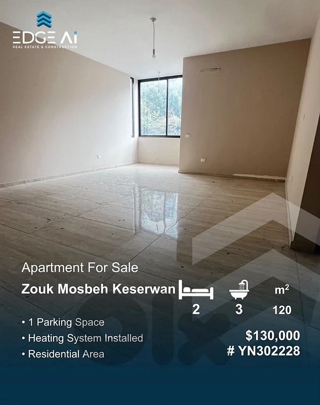 Apartment For Sale | Zouk Mosbeh Keserwan
Ref: #YN302228 Apartment For Sale | Zouk Mosbeh Keserwan
Ref: #YN302228