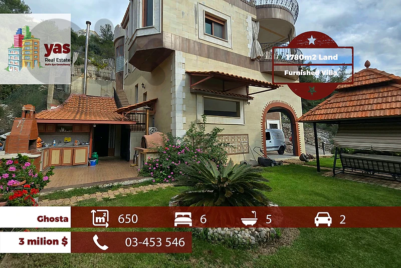 Ghosta 650m2 | 1780m2 Land | Barely Used | Furnished Villa | DA