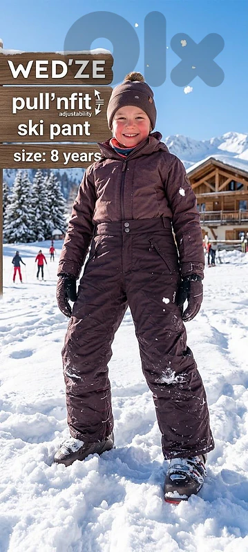 wedze kids ski pant