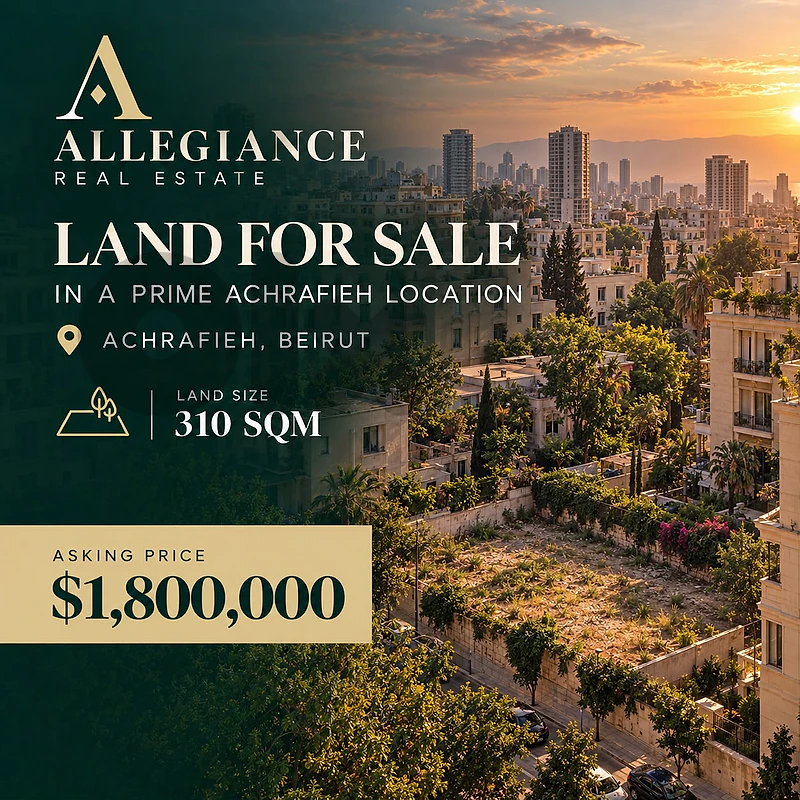 310 sqm Prime Land for Sale – Achrafieh