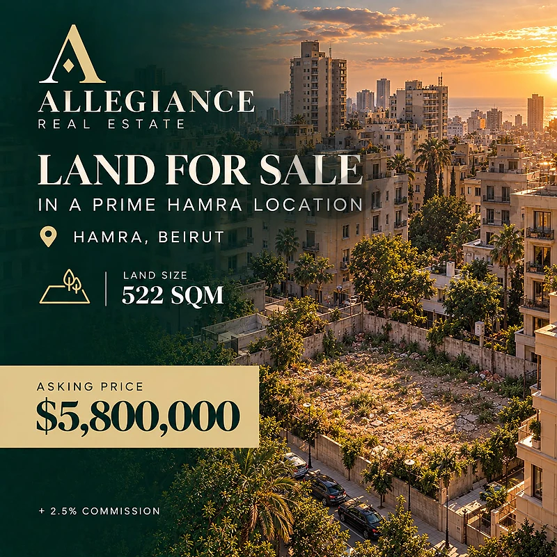 522 sqm Prime Land for Sale – Hamra, Near AUB
