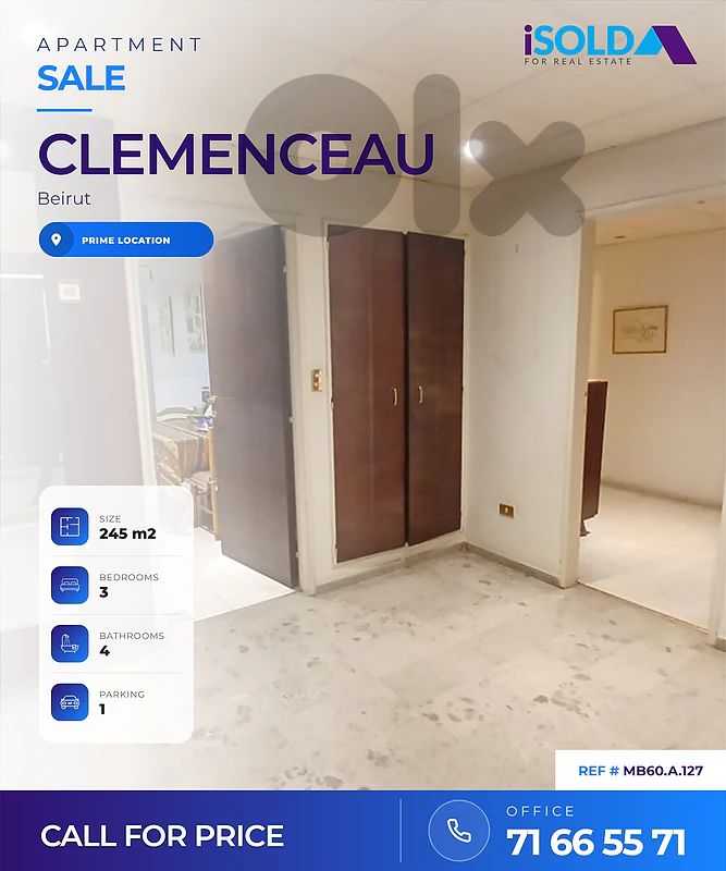 Apartment for Sale in Clemencaeu - شقة للبيع في كليمنصو